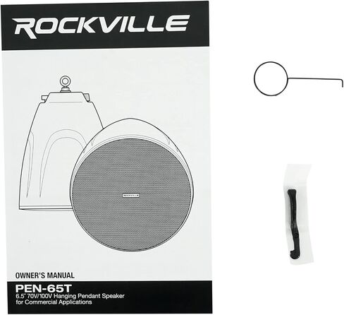 Rockville PEN-65T Black 6.5" 70V/100V/8-Ohm Hanging Pendant Speakers, Clear Sound, Easy Install, Durable Build, Perfect for Restaurants and Bars (4 Item) in Saudi Arabia