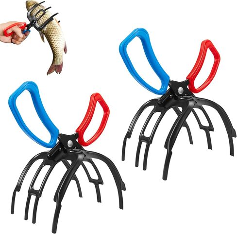 Lemon Sandy 2 PCS Fish Gripper, 3 Claw Fish Grippers for Fishing Pliers, Metal Control, Multi 3 Teeth Clamp Claw Grabber Tool for Most Freshwater Hook Remover, Tackle Holder in Saudi Arabia