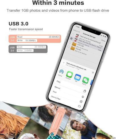 512GB Qainerly Photo Stick for Phone Flash Drive,4in1 Mem in Saudi Arabia