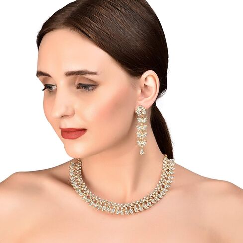 Touchstone NEW Indian Bollywood Paisley Floral Workmanship Traditional Yet Modern Faux Black Onyx Designer Jewelry Necklace Set In Antique Gold Tone For Women in Saudi Arabia