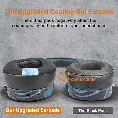 Soulwit Cooling-Gel Aypads لـ Skullcandy Hesh 3/ANC/EVO & Crusher Wireless/ANC/EVO & EVO & ANC Over-Ear ، وسائد أذن مع نسيج حريري ثلج-أسود in Saudi Arabia