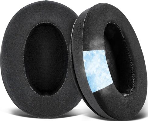 Soulwit Cooling Geling Earpads Cushions for Audio-Technica ATH M50X/M40X ، Hyperx Cloud/Alpha ، Steelseries Arctis ، منصات الأذن لـ Sony MDR-1ABT/1RBT/1RNC/7506 ، Turtle Beach Stealth 420x/600-Black in Saudi Arabia