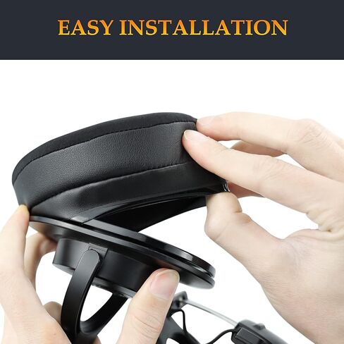 Soulwit Cooling Geling Earpads Cushions for Audio-Technica ATH M50X/M40X ، Hyperx Cloud/Alpha ، Steelseries Arctis ، منصات الأذن لـ Sony MDR-1ABT/1RBT/1RNC/7506 ، Turtle Beach Stealth 420x/600-Black in Saudi Arabia