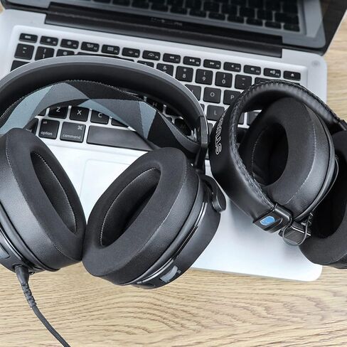 Soulwit Cooling Geling Earpads Cushions for Audio-Technica ATH M50X/M40X ، Hyperx Cloud/Alpha ، Steelseries Arctis ، منصات الأذن لـ Sony MDR-1ABT/1RBT/1RNC/7506 ، Turtle Beach Stealth 420x/600-Black in Saudi Arabia