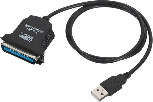 MECCANIXITY DB25 25-Pin Parallel Port Printer Cable, 2.3ft(0.7m) Male USB 2.0 to Female CN36 Converter with Nickel-Plated Connectors for Scanners Printers Black in Saudi Arabia