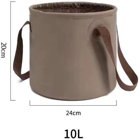 دلو قابل للطي مع مقبض ، 2.6 جالون (10 لتر)/5 جالون (20L) ، دلو الحوض في الهواء الطلق المحمول ، حاوية مائية ， دلو قابلة للطي للتخييم ، الصيد ، المشي لمسافات طويلة ، غسل السيارات ， تنظيف المنزل (الجيش الأخضر ، 20 لتر) in Kuwait