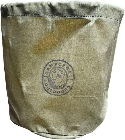 4QT Bushcraft Cookware Bag | Waxed Canvas Bushpot Pouch | Camp Kettle Storage Bag | Foragers Belt Pouch (4QT Bushpot Size) in Kuwait