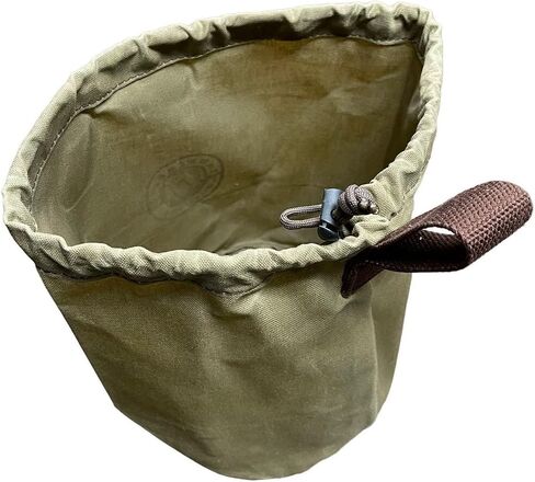 4QT Bushcraft Cookware Bag | Waxed Canvas Bushpot Pouch | Camp Kettle Storage Bag | Foragers Belt Pouch (4QT Bushpot Size) in Kuwait