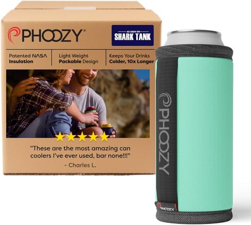 PHOOZY Insulated Can Cooler for 12 oz Cans - Patented Drink Sleeve with NASA-Inspired Technology - Keeps Beer, Soda & Sparkling Water Cold Longer - Lightweight Outdoor Can Holder - Black Camo in Saudi Arabia