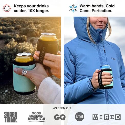 PHOOZY Insulated Can Cooler for 12 oz Cans - Patented Drink Sleeve with NASA-Inspired Technology - Keeps Beer, Soda & Sparkling Water Cold Longer - Lightweight Outdoor Can Holder - Black Camo in Saudi Arabia