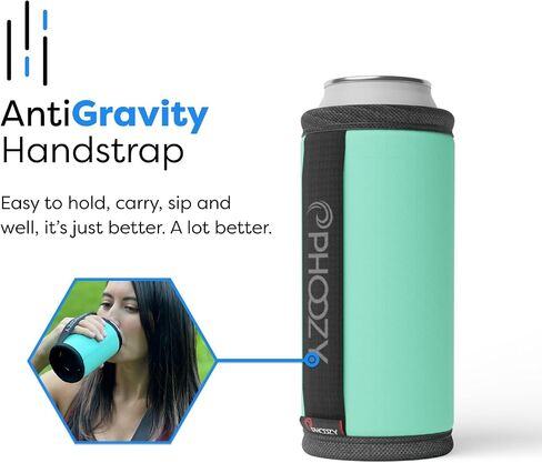 PHOOZY Insulated Can Cooler for 12 oz Cans - Patented Drink Sleeve with NASA-Inspired Technology - Keeps Beer, Soda & Sparkling Water Cold Longer - Lightweight Outdoor Can Holder - Black Camo in Saudi Arabia