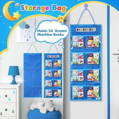 Large Carrying Case Compatible with Little Tikes Story Dream Machine Books Starter Set and Accessories, With Storage Organizer Bag Suitable for Books and Audio Play Character (blue) in Kuwait