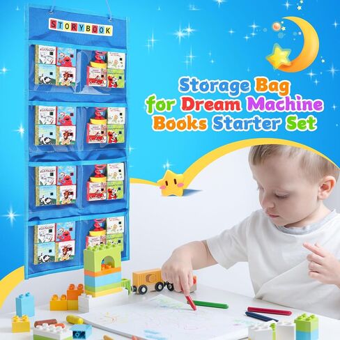 Large Carrying Case Compatible with Little Tikes Story Dream Machine Books Starter Set and Accessories, With Storage Organizer Bag Suitable for Books and Audio Play Character (blue) in Kuwait