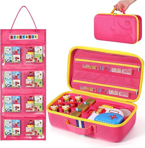 حالة حمل كبيرة متوافقة مع Little Tikes Story Dream Books Set starter starter st starter ، مع حقيبة منظم التخزين مناسبة للكتب والشخصية الصوتية (الأزرق) in Saudi Arabia