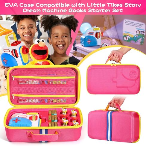 حالة حمل كبيرة متوافقة مع Little Tikes Story Dream Books Set starter starter st starter ، مع حقيبة منظم التخزين مناسبة للكتب والشخصية الصوتية (الأزرق) in Saudi Arabia