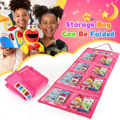 حالة حمل كبيرة متوافقة مع Little Tikes Story Dream Books Set starter starter st starter ، مع حقيبة منظم التخزين مناسبة للكتب والشخصية الصوتية (الأزرق) in Saudi Arabia
