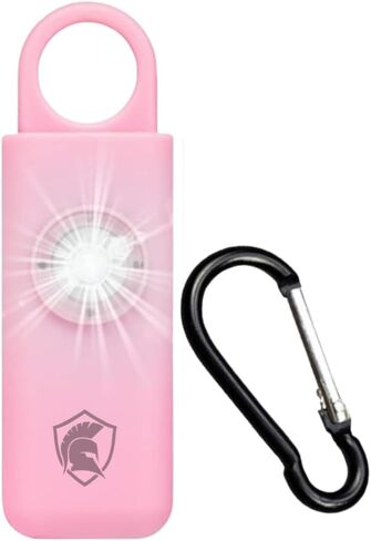 إنذار السلامة الشخصي الأصلي للنساء - صفارات الإنذار الصاخبة ، وضوء الإضاءة وسلسلة المفاتيح 2.0 (الوردي) in Kuwait