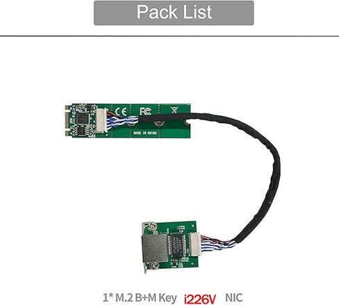 WayPonDEV M.2 A E Key to 2.5 Gigabit Ethernet Module, i225v i226v 2.5G Ethernet Server NIC, 10/100/1000/25000 Mbps RJ45 LAN, Multi-Gigabit M.2 Network Card, Support 2230 (15CM, i226 M.2 A+E Key) in Saudi Arabia