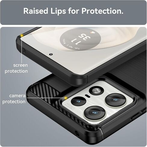 بالنسبة إلى Motorola Moto Edge 50 Pro Phone Case ، Strockproof ، سترة ألياف الكربون المقاومة للخدش ، TPU الناعمة ، لحالة Moto Edge 50 Pro (أسود) in Kuwait
