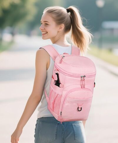 حقيبة ظهر باردة ، 22L مقاوم للماء بروريدات الظهر الناعمة تسرب حقيبة غداء على الشاطئ المعزولة للتخييم في الصيد ، الشاطئ ، المشي لمسافات طويلة ، السفر in Kuwait