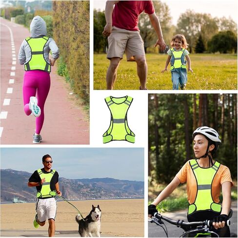 Reflective Running Vest Safety Running Gear High Visibility Reflector Vest with Large Pocket for Runners Biking Walking Women Men Lightweight Comfy in Saudi Arabia