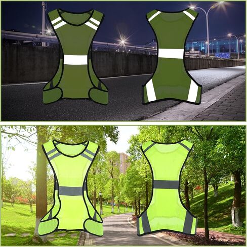 Reflective Running Vest Safety Running Gear High Visibility Reflector Vest with Large Pocket for Runners Biking Walking Women Men Lightweight Comfy in Saudi Arabia