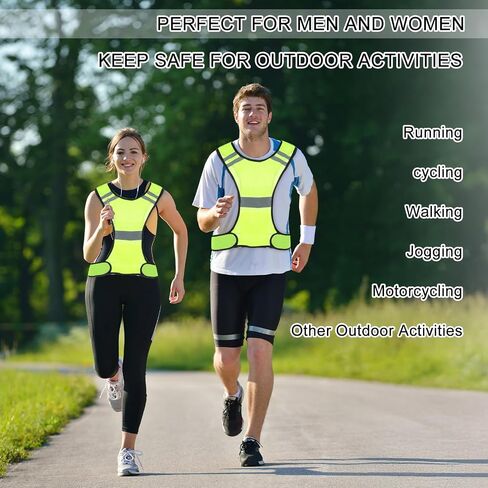 Reflective Running Vest Safety Running Gear High Visibility Reflector Vest with Large Pocket for Runners Biking Walking Women Men Lightweight Comfy in Saudi Arabia
