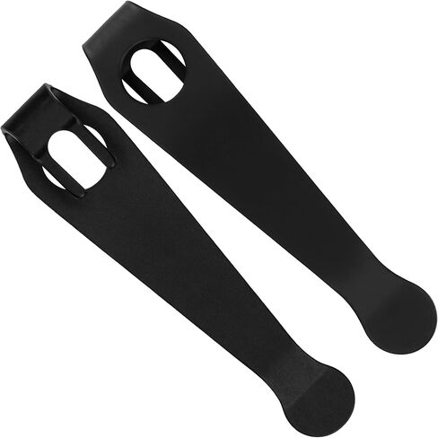 2 PCS Replacement for Spyderco Deep Carry Pocket Clip Para 3 – Titanium Stonewash Clips Fit for Spyderco Lightweight, Smock Knives, Paramilitary, Dragonfly, and with More Models – Premium Custom-Made Pack Black in Saudi Arabia