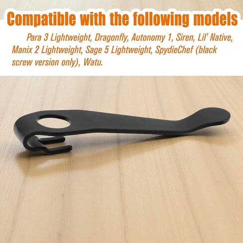 2 PCS Replacement for Spyderco Deep Carry Pocket Clip Para 3 – Titanium Stonewash Clips Fit for Spyderco Lightweight, Smock Knives, Paramilitary, Dragonfly, and with More Models – Premium Custom-Made Pack Black in Saudi Arabia