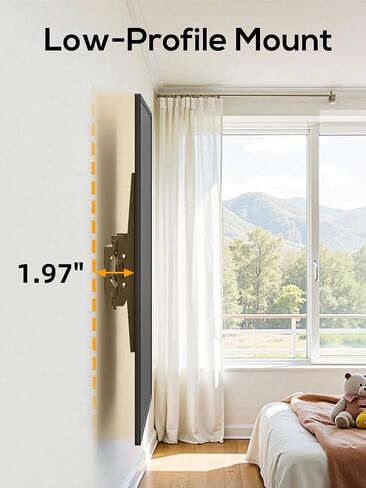 40 50 55 inch Tilting TV Wall Mount for 24-65 '' TVs, Low Profile TV Mount, Ultra Slim Wall Mounts TVs Bracket, Max VESA 400x400mm, 99 lbs & 16 inch Studs, Fit Most 32+ 42 43 45 Screen in Saudi Arabia