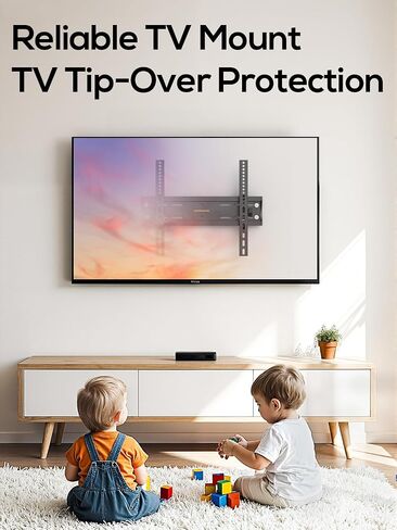 40 50 55 inch Tilting TV Wall Mount for 24-65 '' TVs, Low Profile TV Mount, Ultra Slim Wall Mounts TVs Bracket, Max VESA 400x400mm, 99 lbs & 16 inch Studs, Fit Most 32+ 42 43 45 Screen in Saudi Arabia