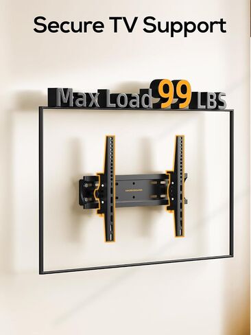 40 50 55 inch Tilting TV Wall Mount for 24-65 '' TVs, Low Profile TV Mount, Ultra Slim Wall Mounts TVs Bracket, Max VESA 400x400mm, 99 lbs & 16 inch Studs, Fit Most 32+ 42 43 45 Screen in Saudi Arabia