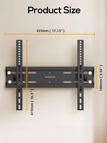 40 50 55 inch Tilting TV Wall Mount for 24-65 '' TVs, Low Profile TV Mount, Ultra Slim Wall Mounts TVs Bracket, Max VESA 400x400mm, 99 lbs & 16 inch Studs, Fit Most 32+ 42 43 45 Screen in Saudi Arabia