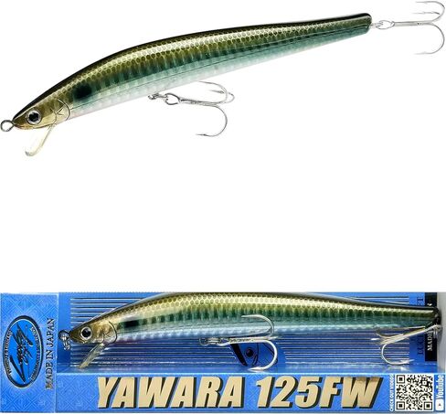 Lucky Craft Flashminnow 125 Yawara ، سحر الصيد في المياه المالحة ، وملحقات صيد الأسماك الأزهار Jerkbait ، وسحر الصيد في الهلبوت وصيد الجهير in Kuwait