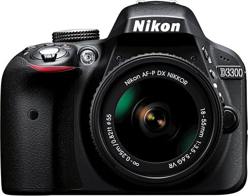 Nikon D3300 W/AF-P DX 18-55MM VR Digital SLR � Black (متجدد) in Kuwait
