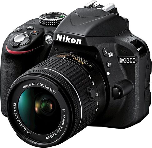 Nikon D3300 W/AF-P DX 18-55MM VR Digital SLR � Black (متجدد) in Kuwait