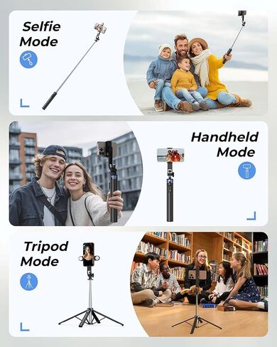 71 "Tripod و Selfie Stick ، ​​تصميم أكثر استقرارًا 4 أرجل ، حامل ثلاثي القوائم للهاتف الخلوي القابل للتمديد مع جهاز التحكم عن بعد اللاسلكي و 2 ملء ضوء ، متوافق مع هاتف iPhone Android ، الكاميرا in Kuwait