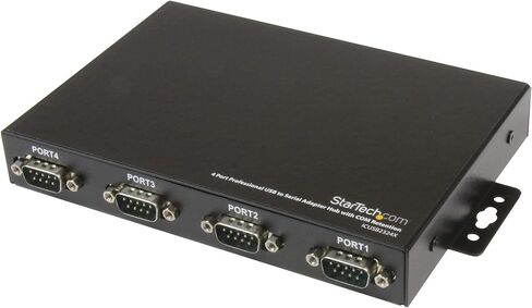 StarTech.com 2 Port USB to Serial RS232 Adapter - Wall Mountable USB to Serial Port Adapter Hub w/ COM Retention - Compatible w/ Windows XP/Vista/7/8; Windows Server 2003/2008 R2/2012 (ICUSB2322X) , Black in Kuwait