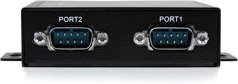 StarTech.com USB to Serial Adapter Hub - 4 Port - Wall Mount - COM Port Retention - Texas Instruments - USB to RS232 Adapter (ICUSB2324X), Black in Saudi Arabia