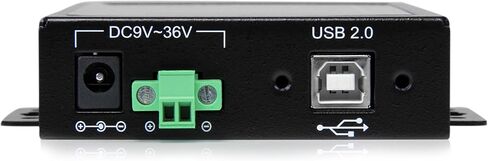 StarTech.com USB to Serial Adapter Hub - 4 Port - Wall Mount - COM Port Retention - Texas Instruments - USB to RS232 Adapter (ICUSB2324X), Black in Saudi Arabia
