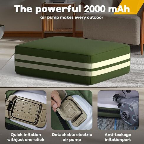 CACSPS Portable Inflatable Table with Built-in Pump - Durable Multifunctional Blow Up Table for Camping, Outdoor, Travel, Home Backyard in Kuwait