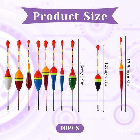 Fishing Float and Bobber,10 Pcs Oval Trout Float Foam Fishing Floats Wood Slip Fishings Bobbers, Bobber Stopper Spring Stick Slip Floats Accessories for Fishings in Saudi Arabia