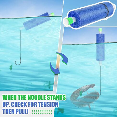 3/6/12 Set Catfish Rig Catfishing Tackle Floats Noodle Jugs Catfishing Equipment 13.4 Inch Fishing Lines Rig Tackle in Saudi Arabia