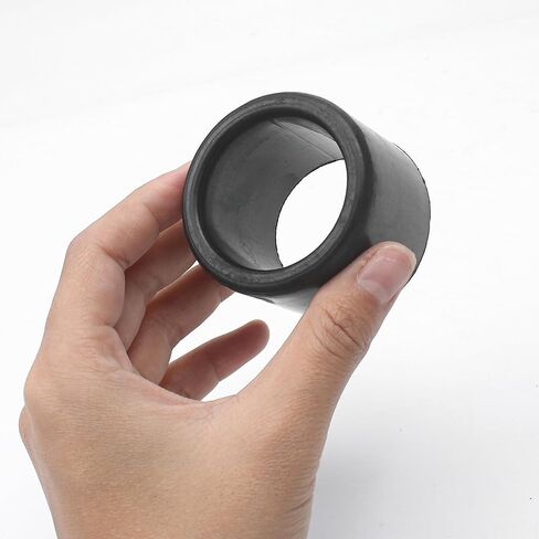 10PCS Rod Holder Insert Sleeves Cap, Fit 2" (49-51mm) Tube with 2mm Wall Thick, Rubber Fishing Rod Holder Cap, Tackle Caps Kit, Insert Protectors for Pole Rest Rack (Black) in Saudi Arabia