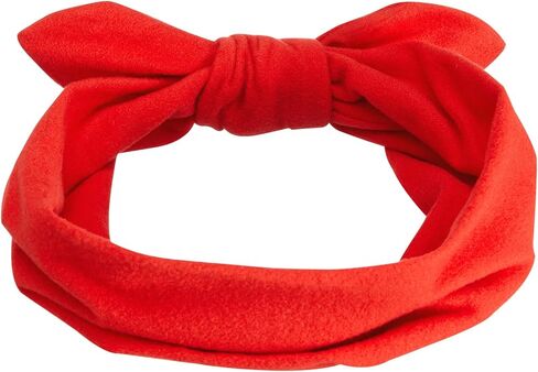 2 Pcs Halloween Retro Headbands Woman Girl Headbands with Bows Cotton Handmade Hairbands Baby Vintage Wire Headband Rabbit Ear Bow Hair Band Headwrap(Red and Black) in Saudi Arabia