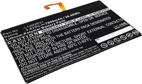 Synergy Digital Tablet Battery, Compatible with Lenovo TB-X103F Tablet, (Li-Pol, 3.8V, 7000mAh) Ultra High Capacity, Replacement for Lenovo L14D2P31 Battery in Saudi Arabia