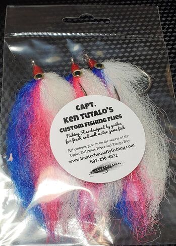 E P Baifish Fly ، FLEANT Bunker Streamer Fly ، ذبابة باس مخططة ، أسماك الطعم in Saudi Arabia
