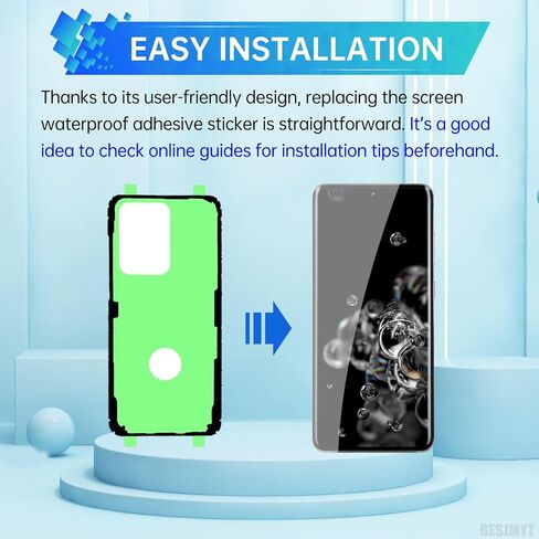 3pcs شريط ملصق ختم مقاوم للماء لـ Samsung Galaxy S20 Ultra 5G مقاوم للماء الشاشة الختم اللصق اللصق اللصق بديل الغراء Galaxy S20 Ultra 5G SM-G988U SM-G988U1 in Saudi Arabia