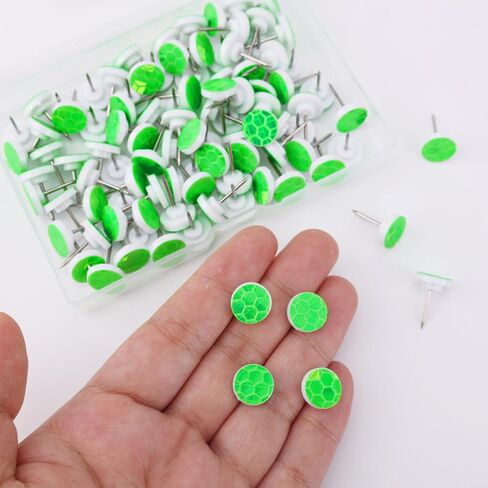 100pcs عاكسات عاكسة لوضع علامات على الممر ، وعلامات تتبع الأوتاد عاكسة الإبهام علامات الممرات عاكس المسامير التوهج العملي لصيد التخييم (برتقالي ، أبيض) in Saudi Arabia
