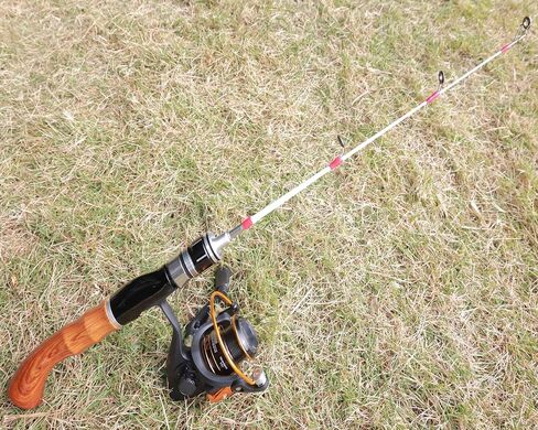 19.7" Ice Fishing Rod and Reel Combo-Spinning Ice Fishing Combos Fishing Poles Bass Crappie Rod Fishing Pole Kids Fishing Pole Ice Fishing Gear for Winter Fishing in Kuwait